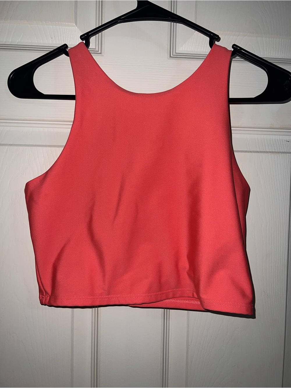 Women’s Coral Crop Athletic Top and Black Crop Athletic Top Bundle